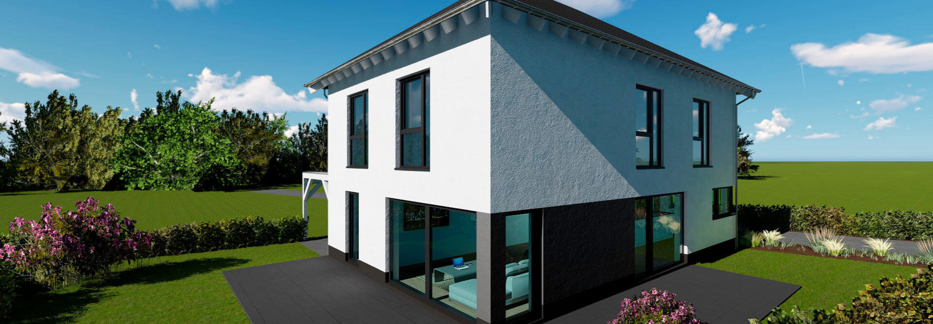 3D-Visualisierung eines Einfamilienhauses in Gummersbach