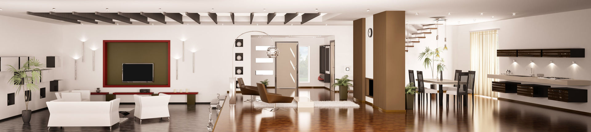 Modernes Design und Inneneinrichtung im Breitformat