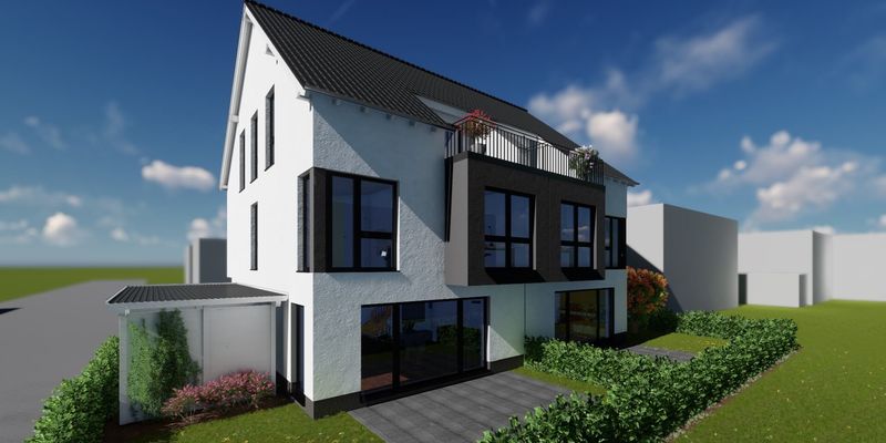 3D-Visualisierung eines Einfamilienhauses - vom Architekt geplant