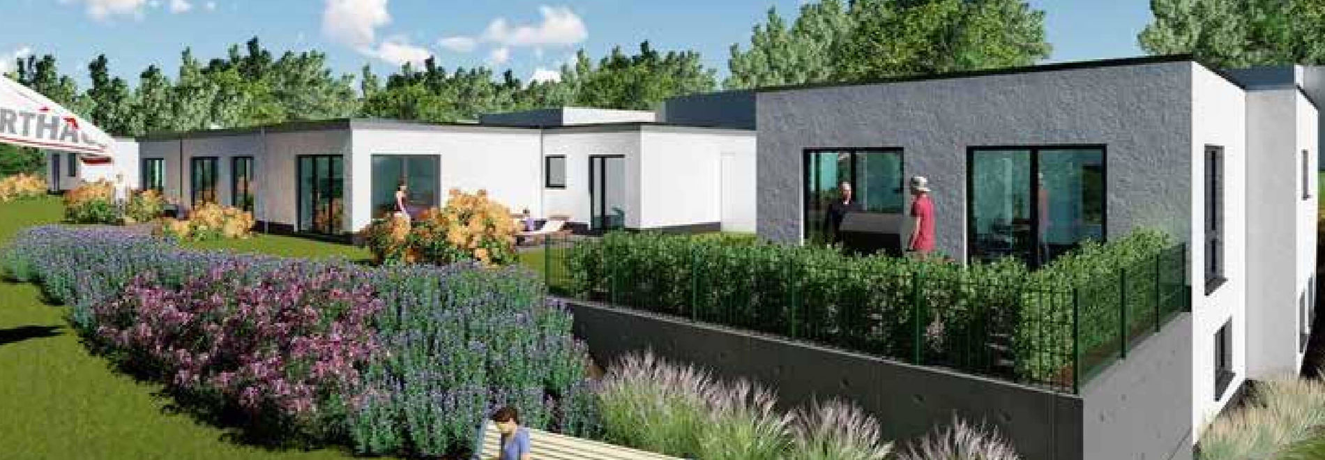 Bungalows in Bergisch-Gladbach als Planungsansicht