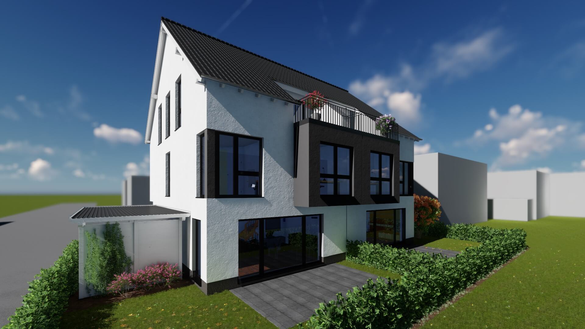 3D-Visualisierung eines Einfamilienhauses - vom Architekt geplant